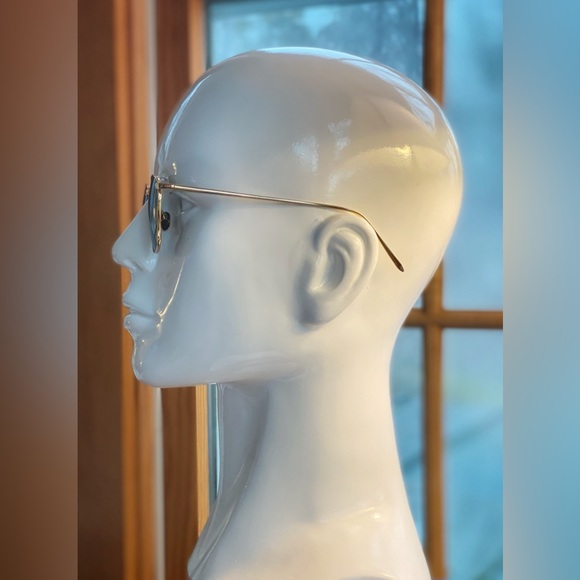 Linda Farrow Unisex Gold Simon Aviator Sunglasses - Picture 6 of 13